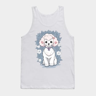 Floral Poodle's Enchantment Tank Top